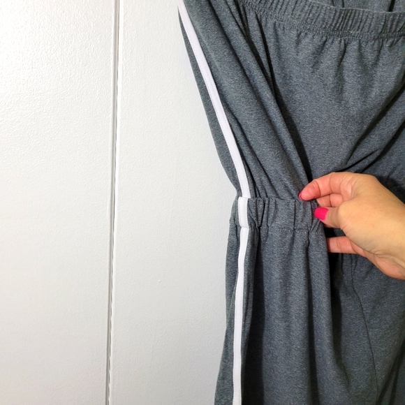 NWOT. Grey retro style one piece short set. - Picture 2 of 5